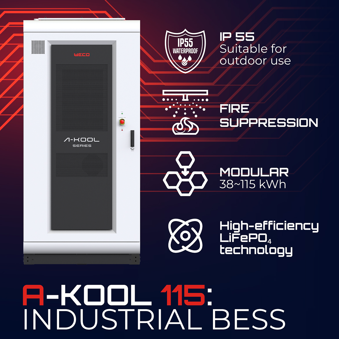 Bateriové úložiště Weco A-KOOL 115